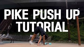 Pike push up tutorial [upl. by Farhi]