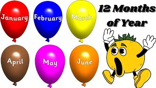 Months of the Year Song  12 Months of the Year  Nursery Rhymes  Kids SchoolPreps [upl. by Eerrahs]