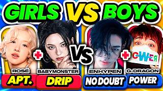 Girls vs Boys Save One Drop One Challenge ✨  KPOP GAME 2024 [upl. by Cloutman]