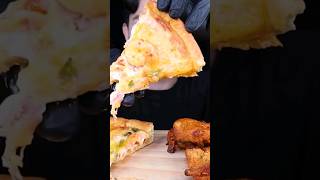 ASMR CHEESE PIZZA amp FRIED CHICKEN MUKBANG [upl. by Ramsa]