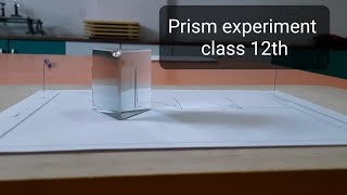 To determine the angle of minimum deviation for a given glass prism l prism experiment Class 12th [upl. by Avivah]