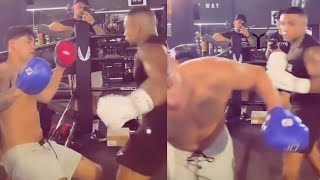 WOW RYAN GARCIA GETS KNOCKED OUT DAMN NEAR [upl. by Ardnaxela]