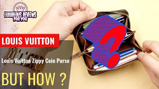 How do i fit money inside Louis Vuitton Zippy Coin Purse [upl. by Auqenat562]