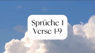 Sinne über die Bibel nach 📖 Sprüche 1Verse 19 [upl. by Htiekram887]