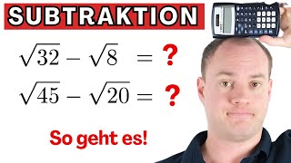 Wie funktioniert die Subtraktion bei Wurzelgesetzen [upl. by Anelegna33]