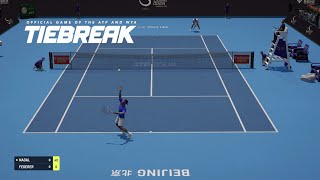 TIEBREAK  Rafael Nadal Vs Roger Federer I Beijing Arena I Expert Difficulty PS5 [upl. by Matthews]