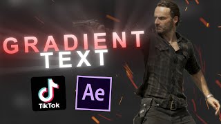 HOW TO Gradient Text  After Effects Tutorial [upl. by Jake]