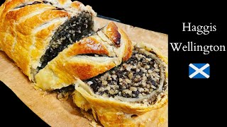 Haggis Wellington  Haggis in pastry  Burns night supper [upl. by Saref]