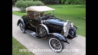 1931 Ford Model A Deluxe Roadster FOR SALE wwwpetersmotorcarscom [upl. by Persson]