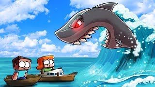 Minecraft  GIANT SHARKEXE BASE CHALLENGE Base vs Shark Attack [upl. by Dielu]