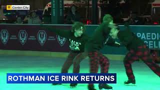 Rothman Rink in Dilworth Park opens for the 2024 holiday season in Philadelphia [upl. by Eizzil]