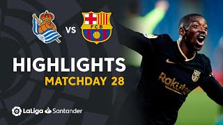 Highlights Real Sociedad vs FC Barcelona 16 [upl. by Beckett]