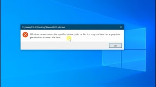 How to Fix Program or file Error quotWindows cannot access the specified Devicequot on windows 10 [upl. by Idnar]