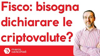 Le criptovalute vanno dichiarate E come ft Ferdinando Ametrano [upl. by Eiramnna]