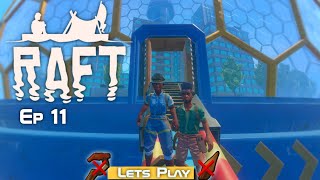 Raft Tangaroa Island  No crafting hooks or weapons challenge  Ep11 [upl. by Hy]