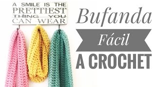 Bufanda Facil a Crochet  Easy Crochet Scarf English Subtitles [upl. by Lina]