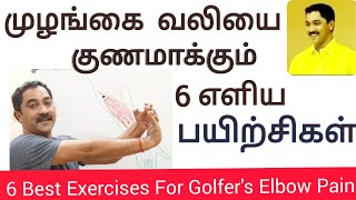 44 Best 6 exercises for Golfers Elbow pain கோல்ஃபர்ஸ் எல்போ முழங்கை வலிக்கு 6 பயிற்சிகள் [upl. by Bumgardner904]