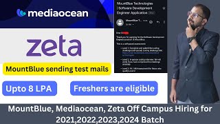 MountBlue sending test mails  MountBlue Mediaocean Zeta Off Campus Hiring started Apply Now [upl. by Hadwyn]