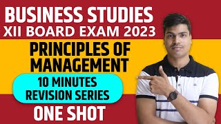 Principles of management  class 12 Business studies  ONE SHOT  10 minutes revision series [upl. by Eidoj]