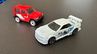 Hot Wheels Nissan Skyline GTR r32 amp Mitsubishi Pajero Evolution Review [upl. by Sueahccaz]