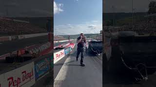 320 MPH 12K Hp Nitro Funny Car starting line view chadgreen nhra topfuel [upl. by Airdna]