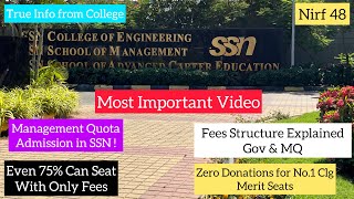 SSN Engineering College Management Quota போவது எப்படிFees எவ்வளவுNo1CollegeNo Donation75போதும் [upl. by Boleyn]