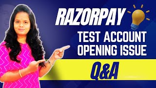 Razorpay Payment Page  Razorpay Test account opening issue  Razorpay account infysky razorpay [upl. by Baun444]