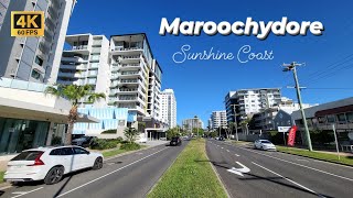 Maroochydore Sunshine Coast Australia  City amp Suburban Driving Tour 2024  Ambience 4K 60fps [upl. by Assilat816]