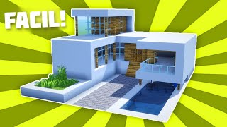 ✔ Como hacer una CASA MODERNA PERFECTA para Minecraft Survival 🏡 [upl. by Oer340]