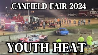 2024 CANFIELD FAIR DEMOLITION DERBY  YOUTH HEAT [upl. by Llenahs]