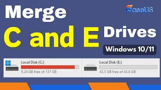 Laufwerk C und E unter Windows 1011 zusammenführen [upl. by Atinihc]