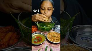 Pani Puri  French Fries  Chaowmein Challenge in 60 Seconds musteat [upl. by Suhcnip]