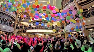 Balloon Drop Party on Princess Cruises Majestic Princess 4K [upl. by Jovia872]