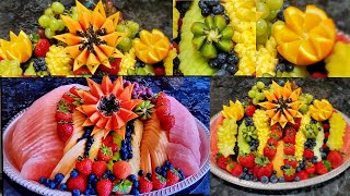 Healthy Fruit Platter  CATERING STYLE  Fruit Tray to Impress PARTY FAVORITE in 10 MINUTES [upl. by Ecyar]