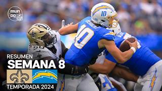 New Orleans Saints vs Los Angeles Chargers  Resumen en español  Semana 8  NFL Highlights 2024 [upl. by Genesa]