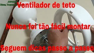 Como  montar  instalar  ventilador  de  teto [upl. by Nirmak]