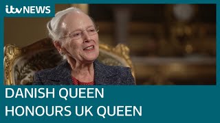 Queen Margrethe II of Denmark says Queen Elizabeth II made enormous impression on her  ITV News [upl. by Lowrie664]