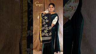 High Count Linen By Linen Handloom Saree With Handloom Mark  linen saree handloomsarees trend [upl. by Ramilahs]