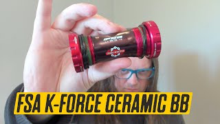 FSA KForce BB9200 ceramic MegaExo bottom bracket review [upl. by Eirbua275]