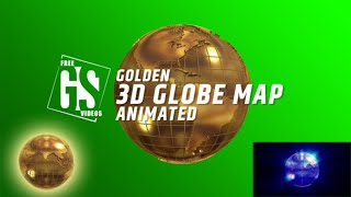 3D Animated Globe  Full HD Green screen  Royalty free footage [upl. by Deni129]