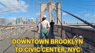 Life in Downtown Brooklyn to Civic Center City Hall New York City Walking Tour 4K [upl. by Heida649]