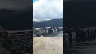 4 car class 158 crossing Barmouth Bridge 040424 class158 [upl. by Autumn]