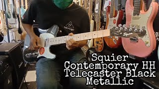 Squier Contemporary HH Telecaster Black Metallic  Sound Sample [upl. by Sax]