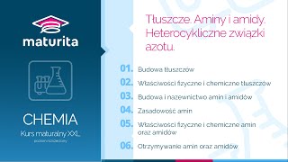 24 Tłuszcze aminy amidy  Kurs maturalny z chemii  demo kursu XXL [upl. by Sophy823]