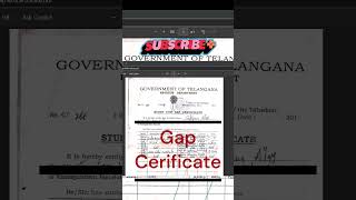 Gap certificate Full information gapcertificate certificateverification exam [upl. by Eillod]