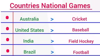 National Games From Different Countries  National Games [upl. by Avruch]