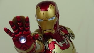 Hot Toys Iron Man 3 Power Pose Mark XLII 42 Iron Man 16 Scale Figure Review [upl. by Trub]