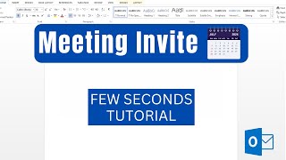 How to send meeting invitation  Outlook [upl. by Ariem405]