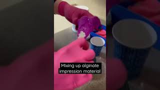 Mixing up alginate impression material dentalimpression dentalmaterials dentaleducation teeth [upl. by Meredi]