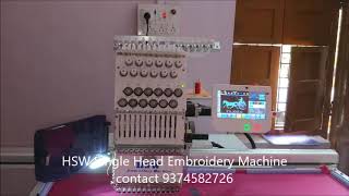 HSW 2048 Single Head Computerised Embroidery Machine [upl. by Ailefo206]